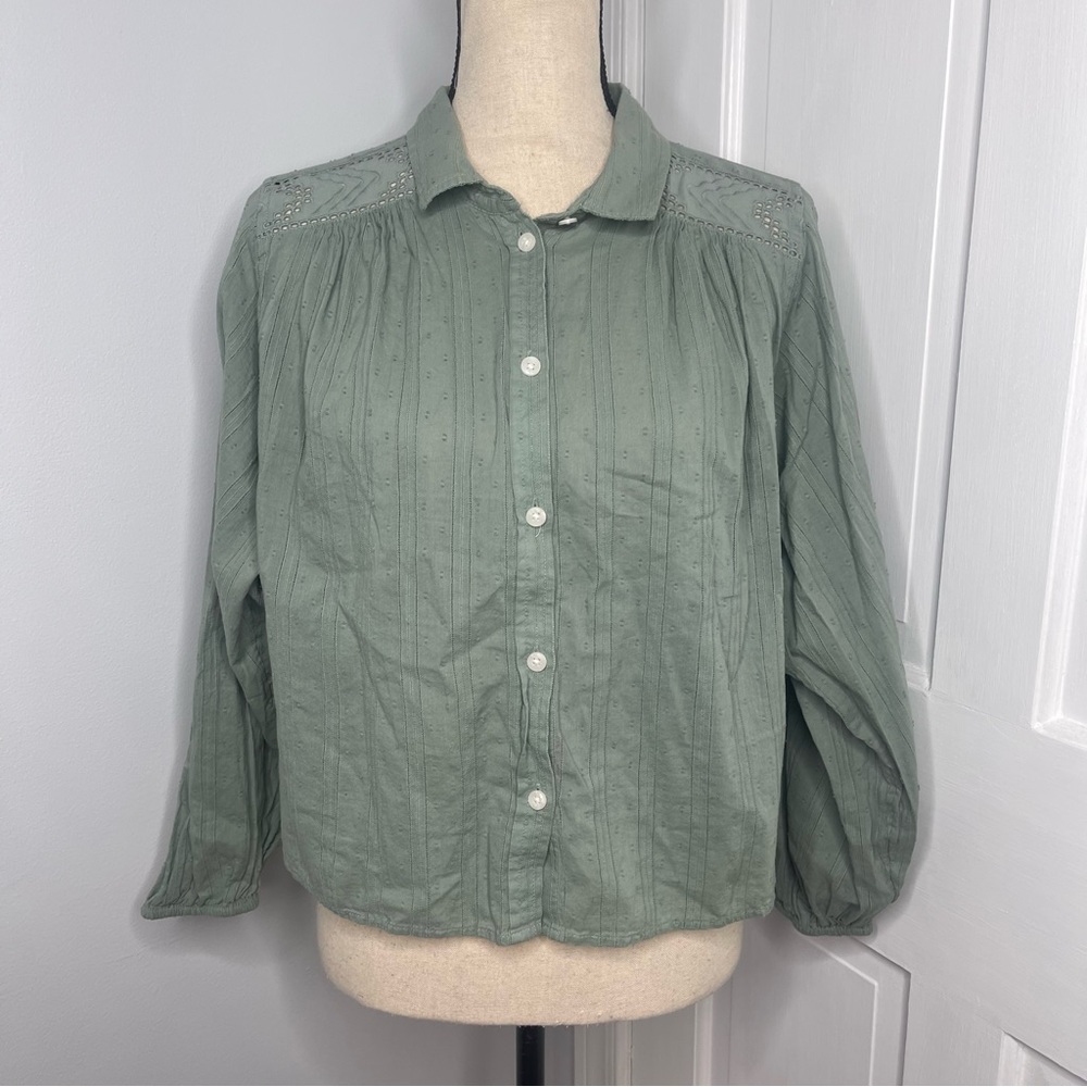 American Eagle Green Blouse Size Medium